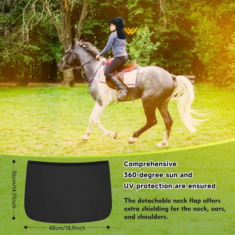Tontron Horsriding Helmet Visor |Helmet Sunshade with Removable Neck Flap - Image 5